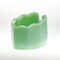 Mosser Glass Spoon Rest Scalloped Edges Jadeite Green 4 x 2.75 inch